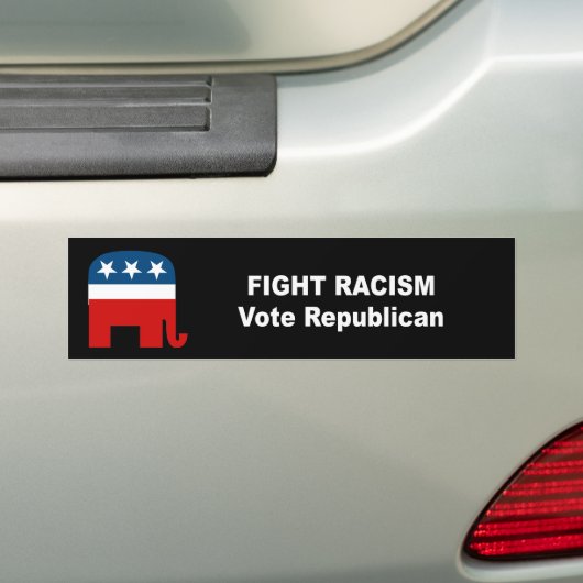 Stemmen tegen racisme - Republikein Bumpersticker (Op auto)