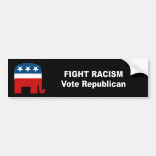 Stemmen tegen racisme - Republikein Bumpersticker