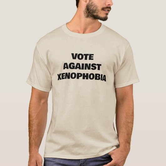 Stemmen tegen vreemdelingenhaat T-shirt (Voorkant)