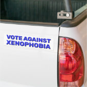 Stemmen tegen xenofobie™ Bumpersticker (Op Truck)