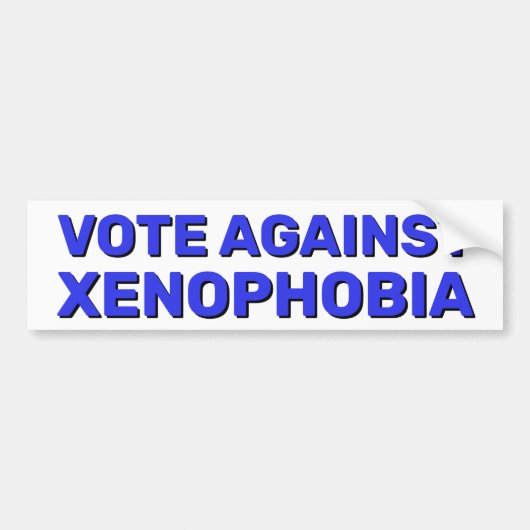 Stemmen tegen xenofobie™ Bumpersticker (Voorkant)