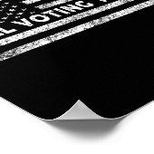 Stemmen Trump 2024 Patriottische Amerikaanse vlag  Poster (Hoek)