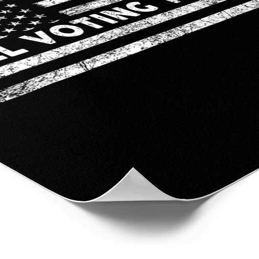 Stemmen Trump 2024 Patriottische Amerikaanse vlag  Poster (Hoek)