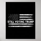 Stemmen Trump 2024 Patriottische Amerikaanse vlag  Poster (Voorkant)