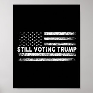 Stemmen Trump 2024 Patriottische Amerikaanse vlag  Poster