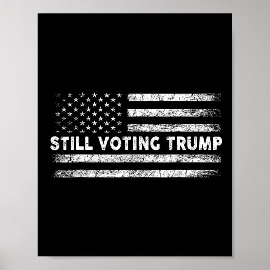 Stemmen Trump 2024 Patriottische Amerikaanse vlag  Poster (Voorkant)