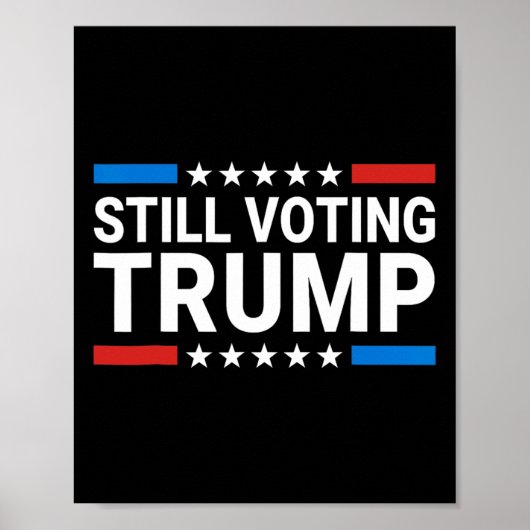 Stemmen Trump 2024 Patriottische Amerikaanse vlag Poster (Voorkant)