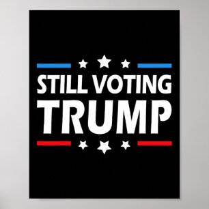 Stemmen Trump 2024 Patriottische Amerikaanse vlag Poster