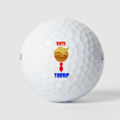 Stemmen Trump Rode Stropdas-lachende Trump Afbeeld Golfballen (Voorkant)