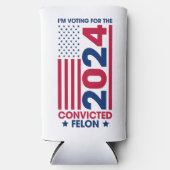 Stemmen Trump Veroordeelde Felon 2024 Seltzer Blikjeskoeler (Voorkant)