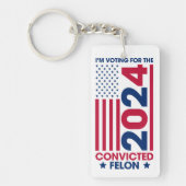 Stemmen Trump Veroordeelde Felon 2024 Sleutelhanger (Voorkant)