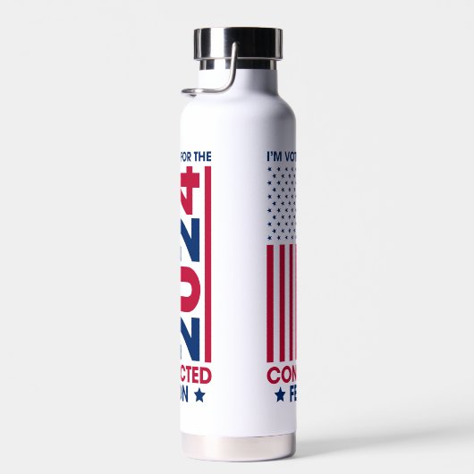 Stemmen Trump Veroordeelde Felon 2024 Waterfles (Rechts)
