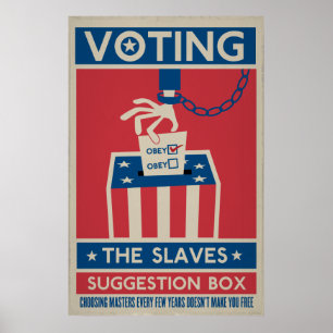 Stemmen uw afdrukken poster