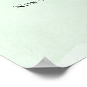 Stemmen van de bruiloft florale eucalyptus green poster (Hoek)