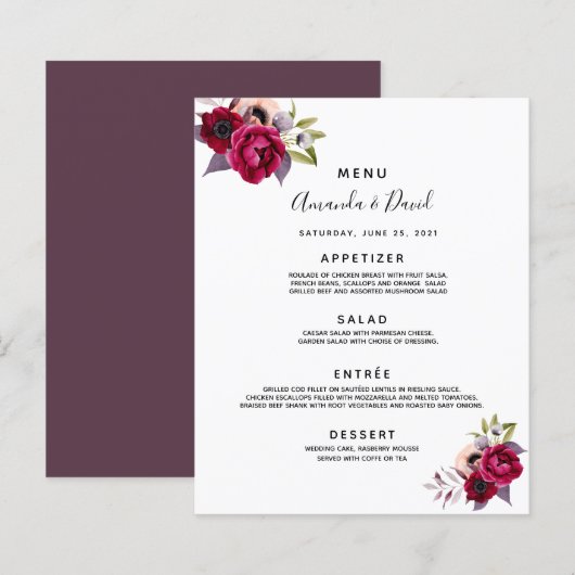 Stemmen van het bruiloft paars witte bogungcassis (Voorkant / Achterkant)