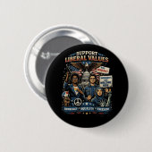 Stemmen van Vrijheid Ronde Button 5,7 Cm (Voorkant /achterkant)