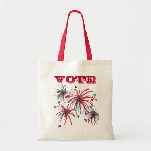 STEMMEN Verkiezingsdag VS Stemmen Poll Worker Vuur Tote Bag (Voorkant)