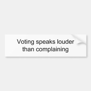stemmen versus klagen bumpersticker