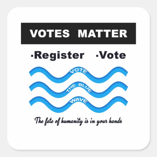 Stemmen Vierkante Sticker (Voorkant)