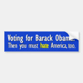 Stemmen voor Barack Obama?  Bumpersticker (Voorkant)
