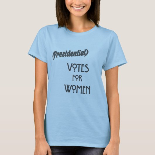 Stemmen voor (Blauwe) Vrouwen - presidentiële verr T-shirt (Voorkant)