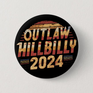 Stemmen voor de Outlaw en de Hillbilly 2024 Ronde Button 5,7 Cm