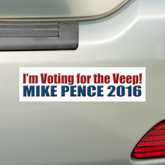 Stemmen voor de veep! Mike Pence 2016 Bumpersticker (Op auto)