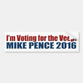 Stemmen voor de veep! Mike Pence 2016 Bumpersticker (Voorkant)