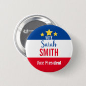 Stemmen voor de verkiezing van de studentenraad Bu Ronde Button 5,7 Cm (Voorkant /achterkant)