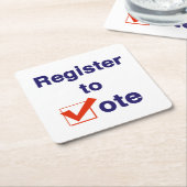 Stemmen voor de verkiezingen van 2026 kartonnen onderzetters (Schuin)