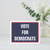 Stemmen voor Democraten 2026 Briefkaart (Staand voorkant)