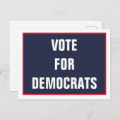 Stemmen voor Democraten 2026 Briefkaart (Voorkant / Achterkant)