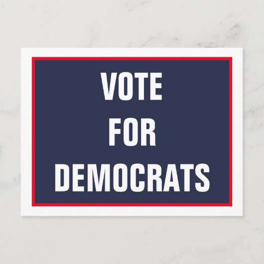 Stemmen voor Democraten 2026 Briefkaart (Voorkant)