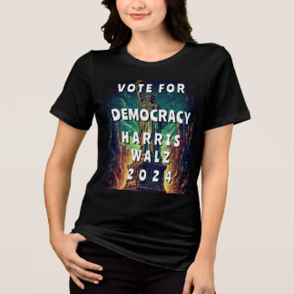 Stemmen voor Democratie Harris Walz Tri-Blend Shirt