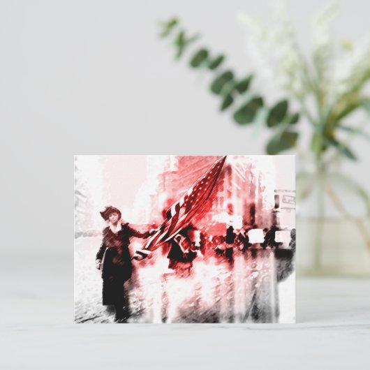 Stemmen voor haar briefkaart (Staand voorkant)