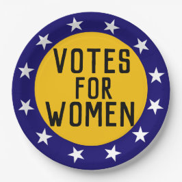 Stemmen voor historische stempels voor vrouwen papieren bordje