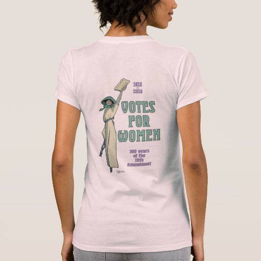 Stemmen voor  illustratie T-shirt vrouwen (Achterkant)