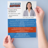 Stemmen voor politieke campagne flyer (Hand)