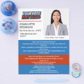 Stemmen voor politieke campagne flyer (Enkel)