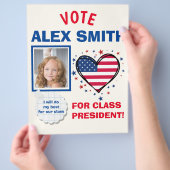 Stemmen voor President in de klas: verkiezingen Flyer (Hand)