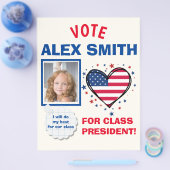 Stemmen voor President in de klas: verkiezingen Flyer (Enkel)