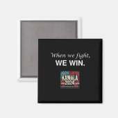 Stemmen voor President Kamala Harris 2024 Magneet (Voorkant / Achterkant)
