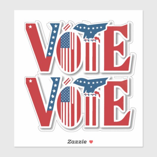 Stemmen voor presidentsverkiezingen sticker (Vel)