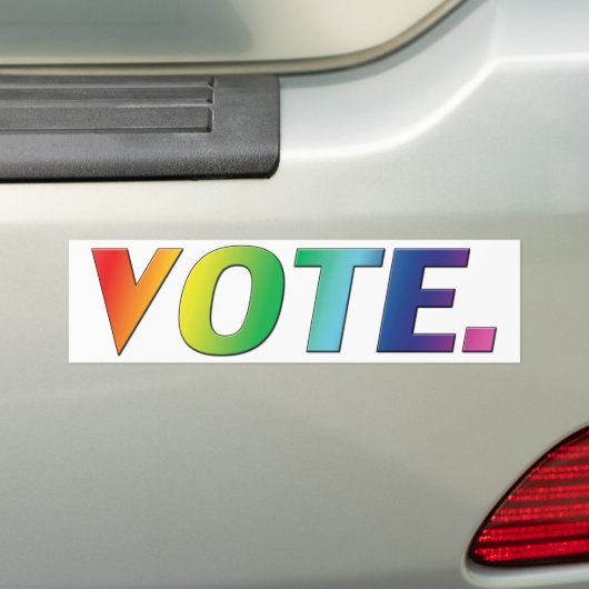 stemmen voor pride regenboogkleuren - Bumpersticke Bumpersticker (Op auto)