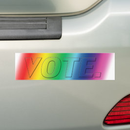 stemmen voor pride regenboogkleuren - Bumpersticke Bumpersticker
