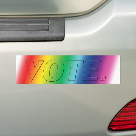 stemmen voor pride regenboogkleuren - Bumpersticke Bumpersticker (Op auto)