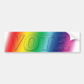 stemmen voor pride regenboogkleuren - Bumpersticke Bumpersticker (Voorkant)