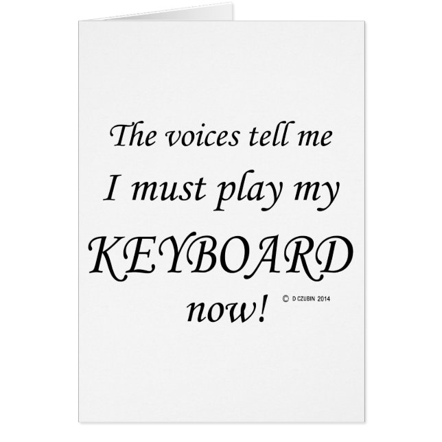 Stemmen voor toetsenbord zeggen: moet afspelen (Voorkant)