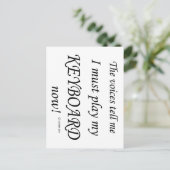 Stemmen voor toetsenbord zeggen: moet afspelen briefkaart (Staand voorkant)