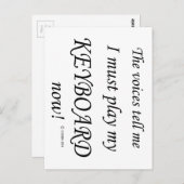 Stemmen voor toetsenbord zeggen: moet afspelen briefkaart (Voorkant / Achterkant)